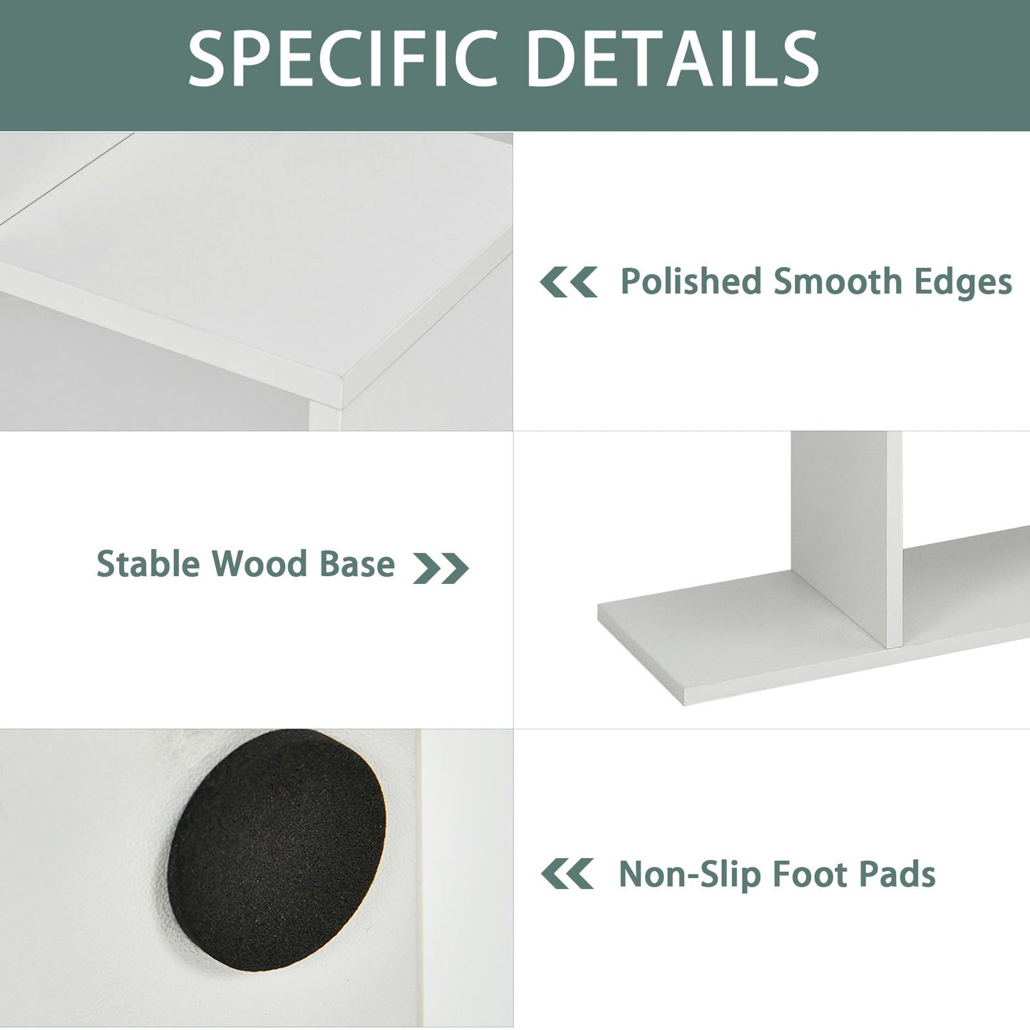 6-Tier S-Shaped Geometric Bookshelf | The Helix Column
