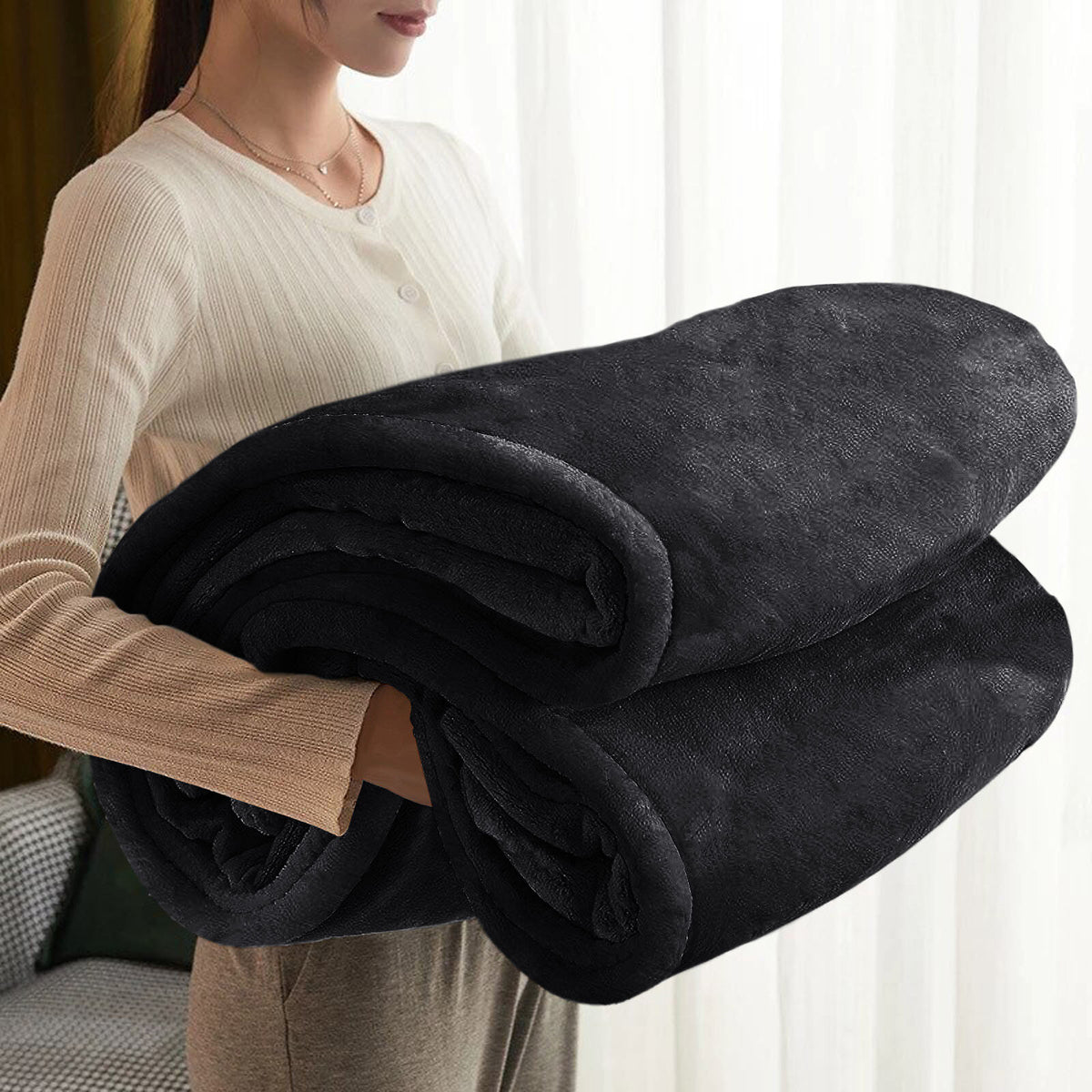 Large Faux Fur Fleece Throw Double & King | The Velvet Cloud