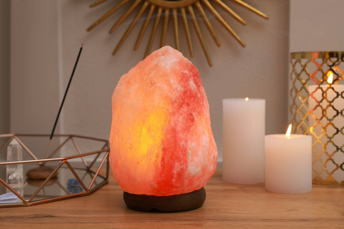 Natural Himalayan Crystal Rock Salt Lamp (1-2kg) | The Amber Hearth