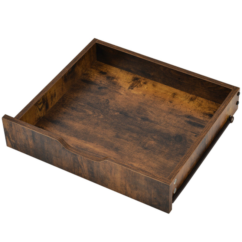 Brown Industrial 2-Drawer Work & Dressing Table | The Nomad Hub