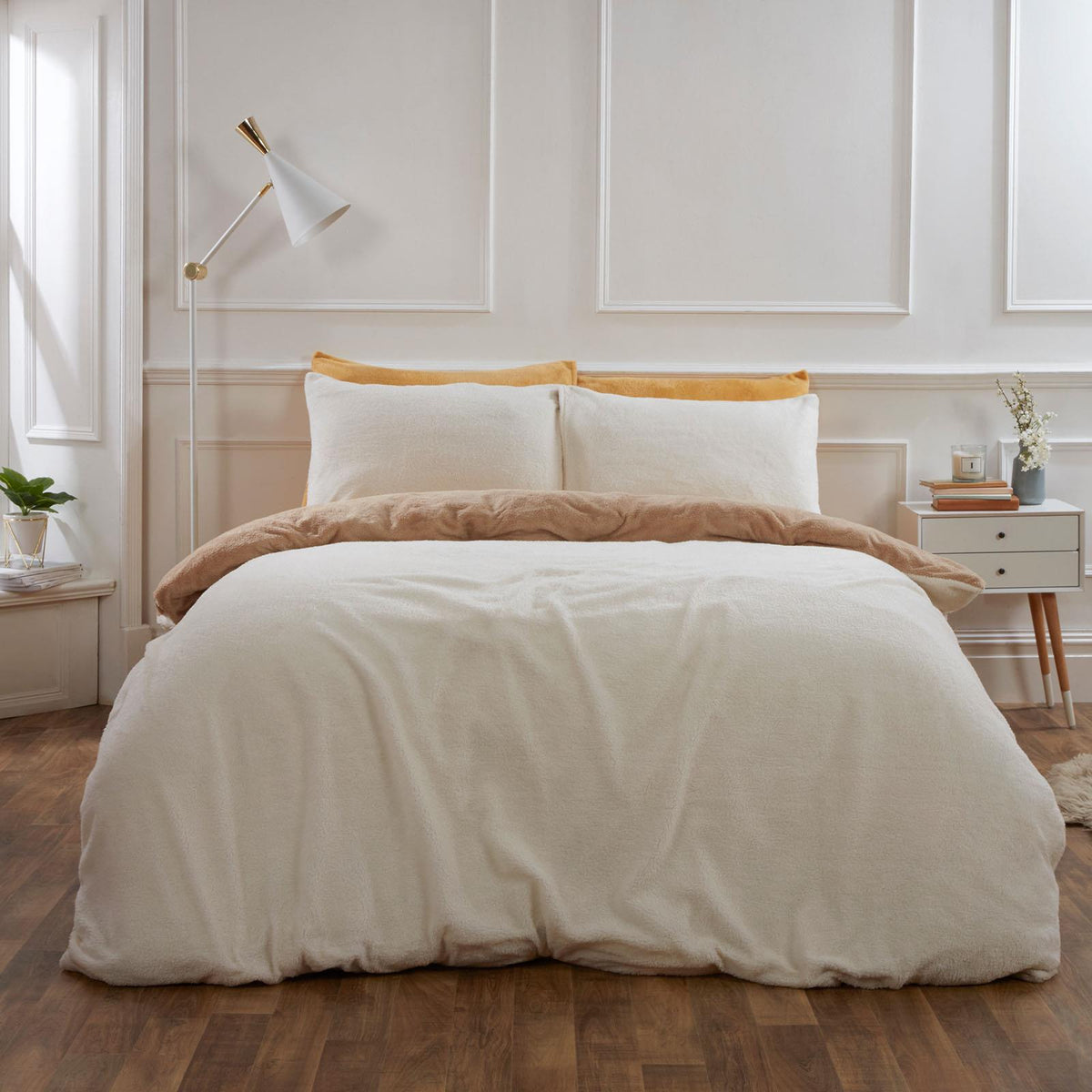 Reversible Teddy Fleece Duvet Cover with Pillowcase Bedding Set | The Bed Burrito 