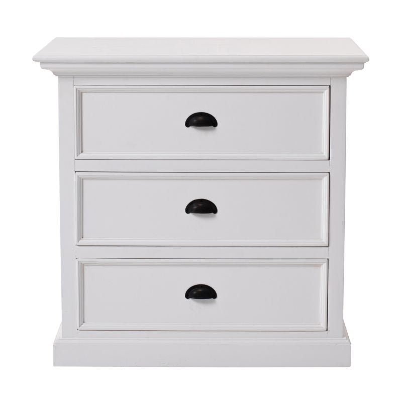 Nova Solo End & Bedside Drawer Unit White Mahogany