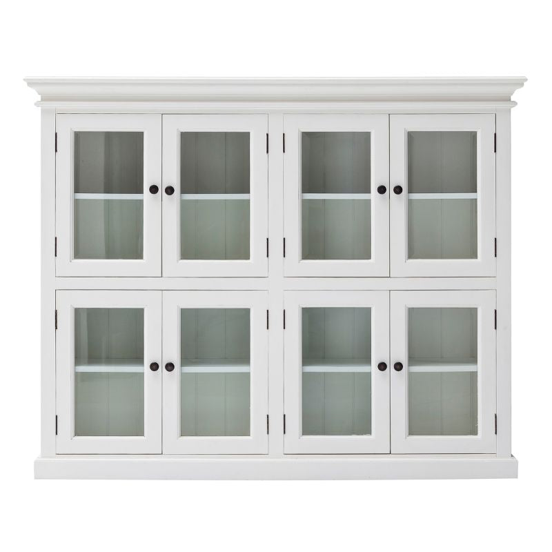 Nova Solo Pantry 8 Doors Storage & Display Cabinet White Mahogany