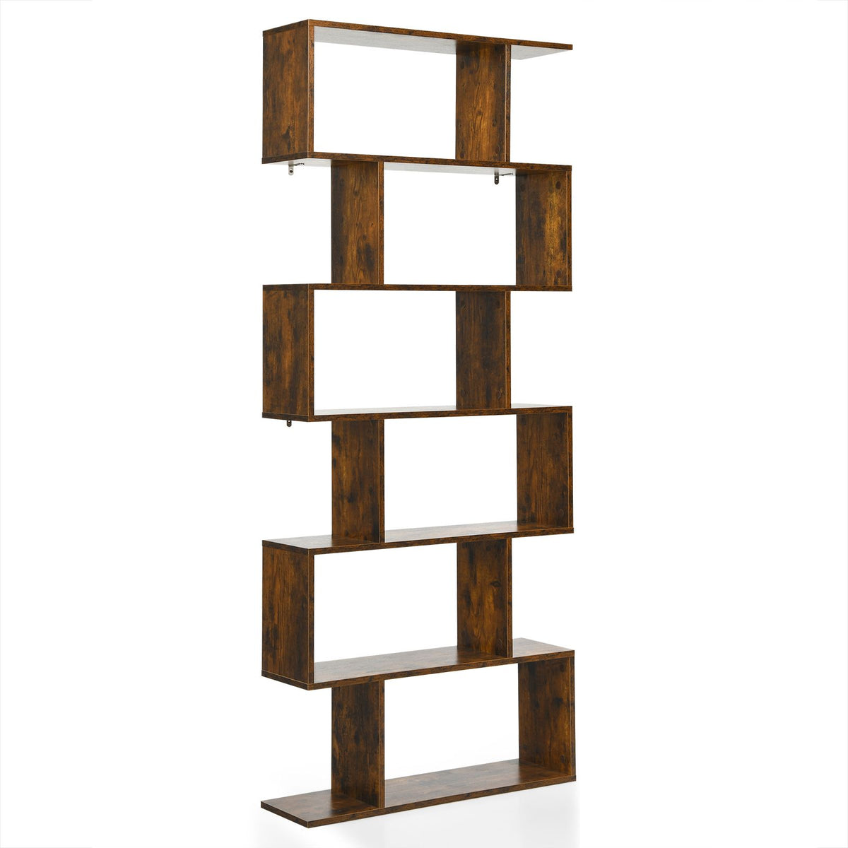 6-Tier S-Shaped Geometric Bookshelf | The Helix Column