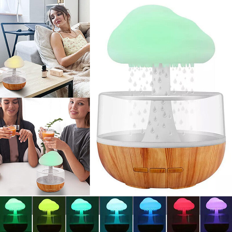 Mini Rain Cloud Air Humidifier Aroma Diffuser 7 Color Night Light | The Rainfall Mist