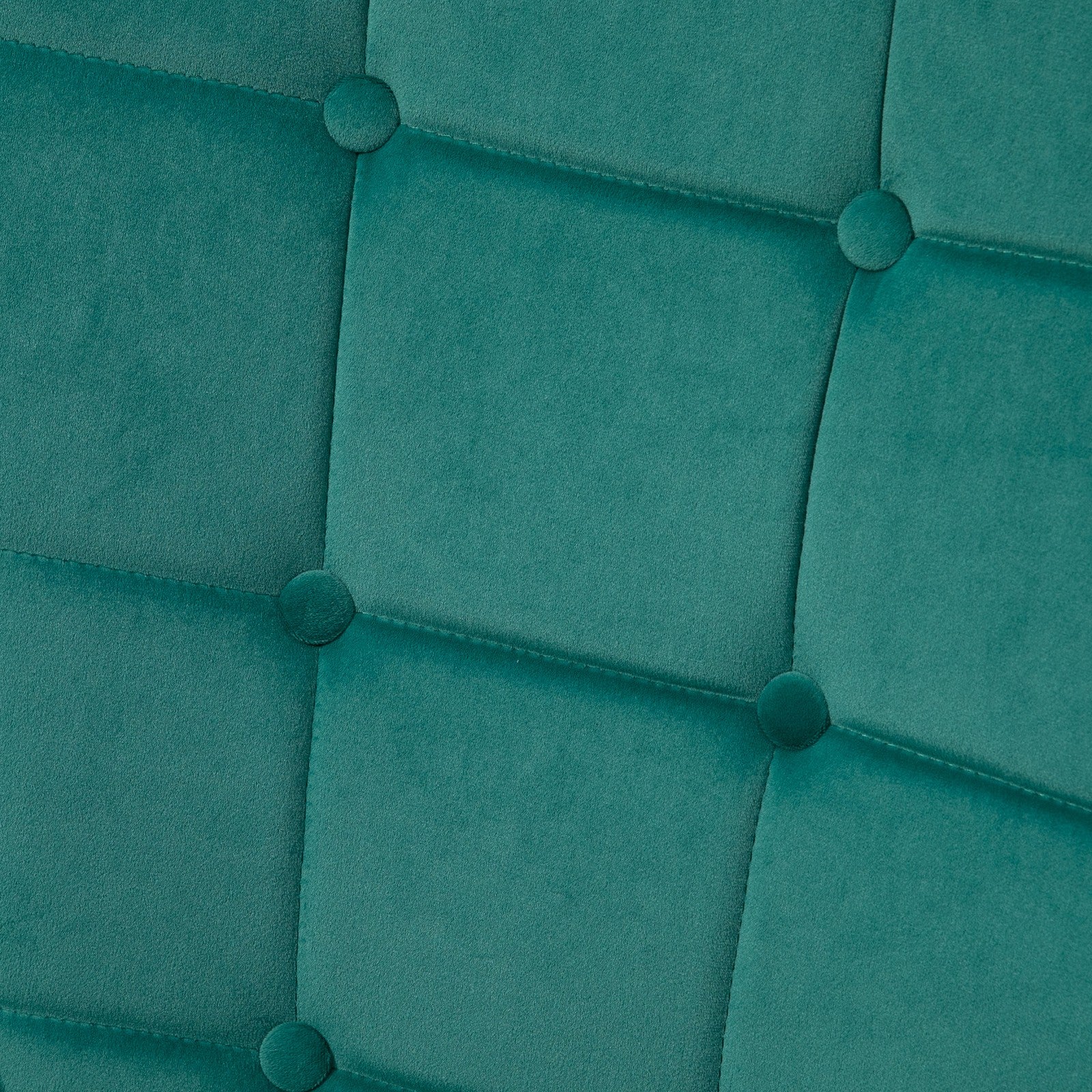 Tufted Dark Green Velvet Armchair & Footstool | The Emerald Lounge