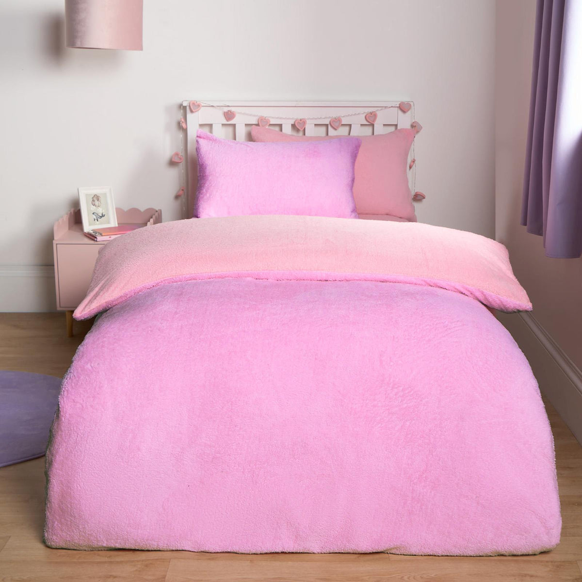 Reversible Teddy Fleece Duvet Cover with Pillowcase Bedding Set | The Bed Burrito 
