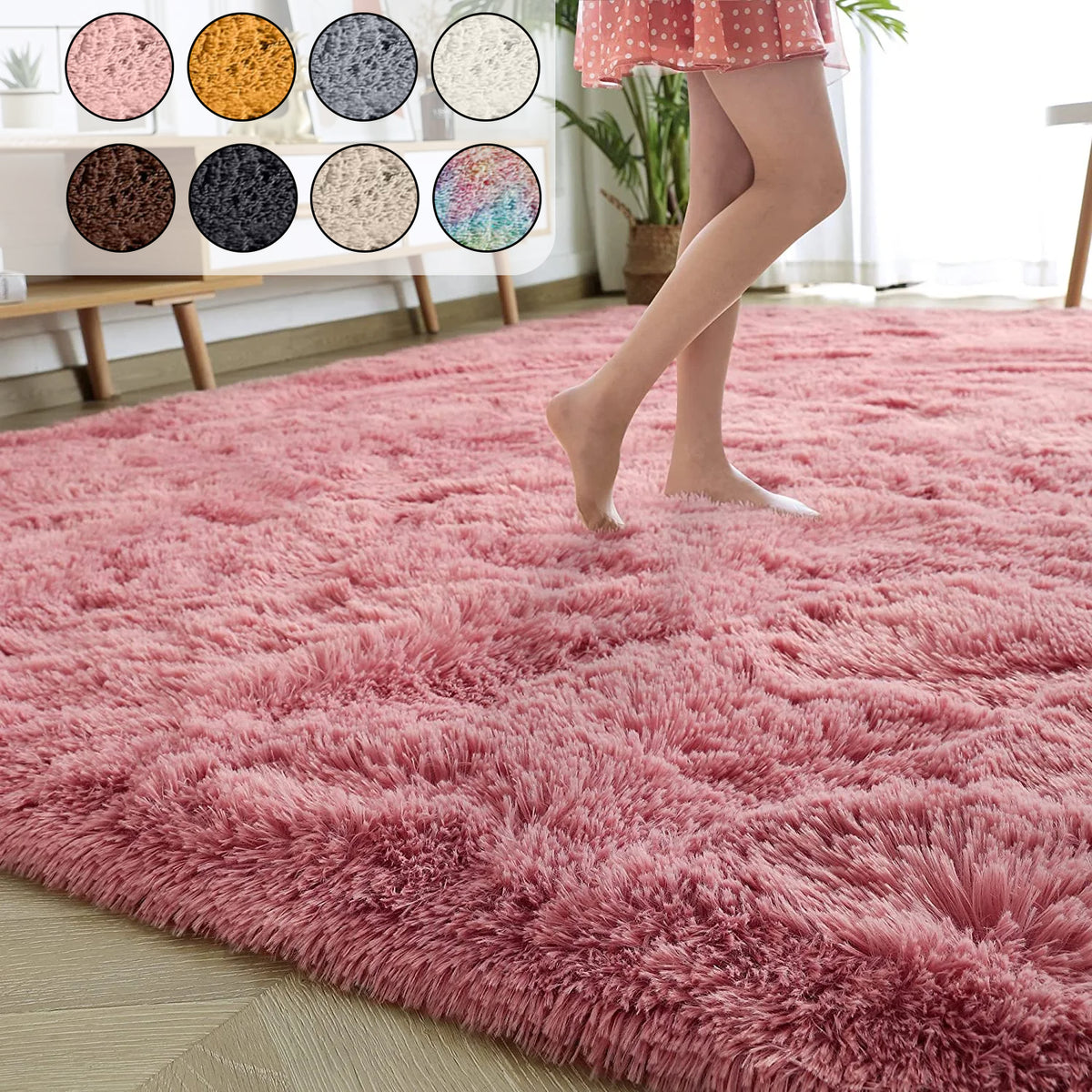 Plush Shaggy Anti-Slip Area Rug | The Grounding Cloud