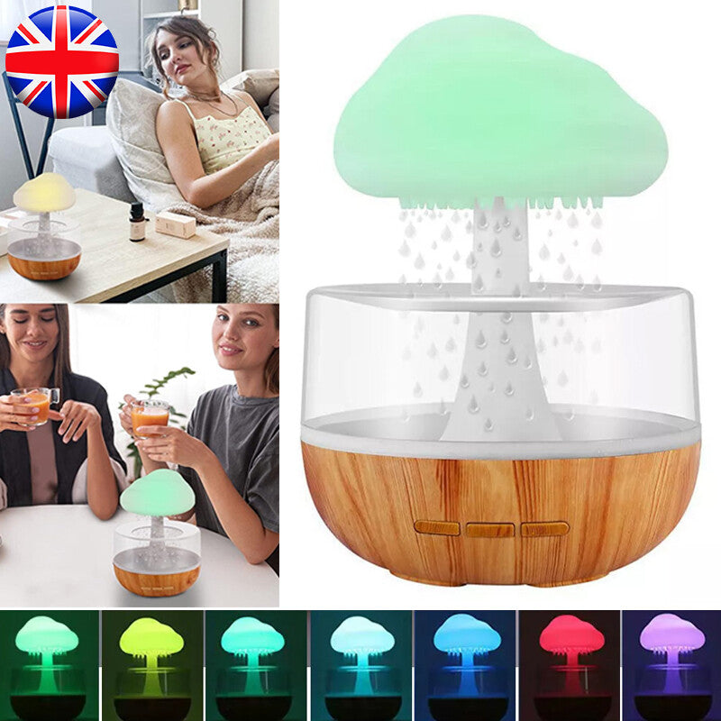 Mini Rain Cloud Air Humidifier Aroma Diffuser 7 Color Night Light | The Rainfall Mist