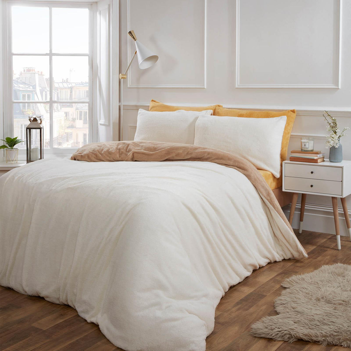 Reversible Teddy Fleece Duvet Cover with Pillowcase Bedding Set | The Bed Burrito 