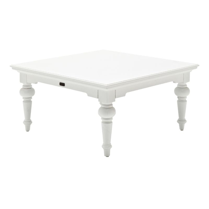 Nova Solo Square Coffee Table White Mahogany