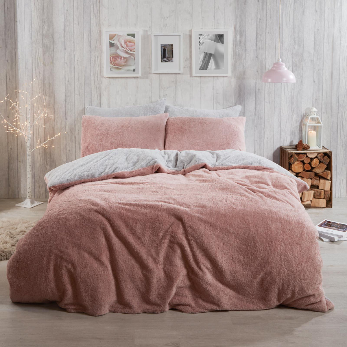 Reversible Teddy Fleece Duvet Cover with Pillowcase Bedding Set | The Bed Burrito 