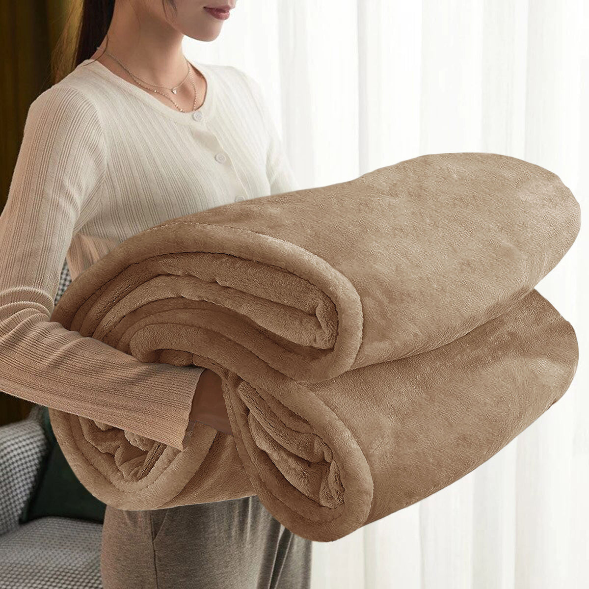 Large Faux Fur Fleece Throw Double & King | The Velvet Cloud