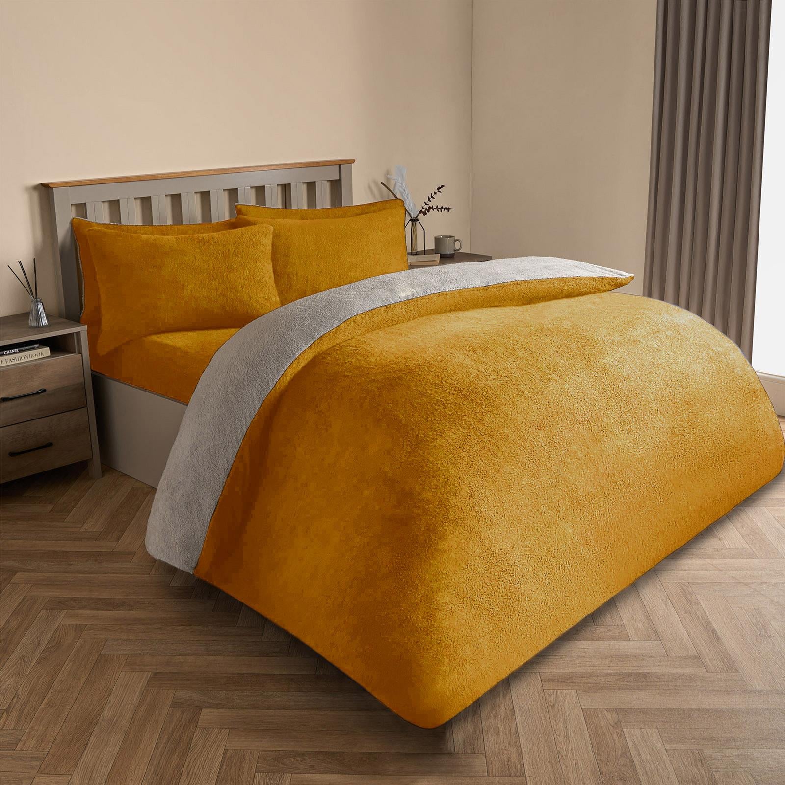 Reversible Teddy Fleece Duvet Cover with Pillowcase Bedding Set | The Bed Burrito 