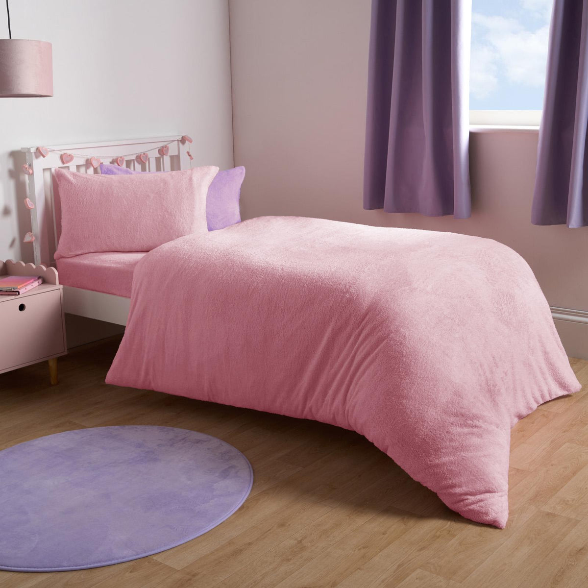 Reversible Teddy Fleece Duvet Cover with Pillowcase Bedding Set | The Bed Burrito 