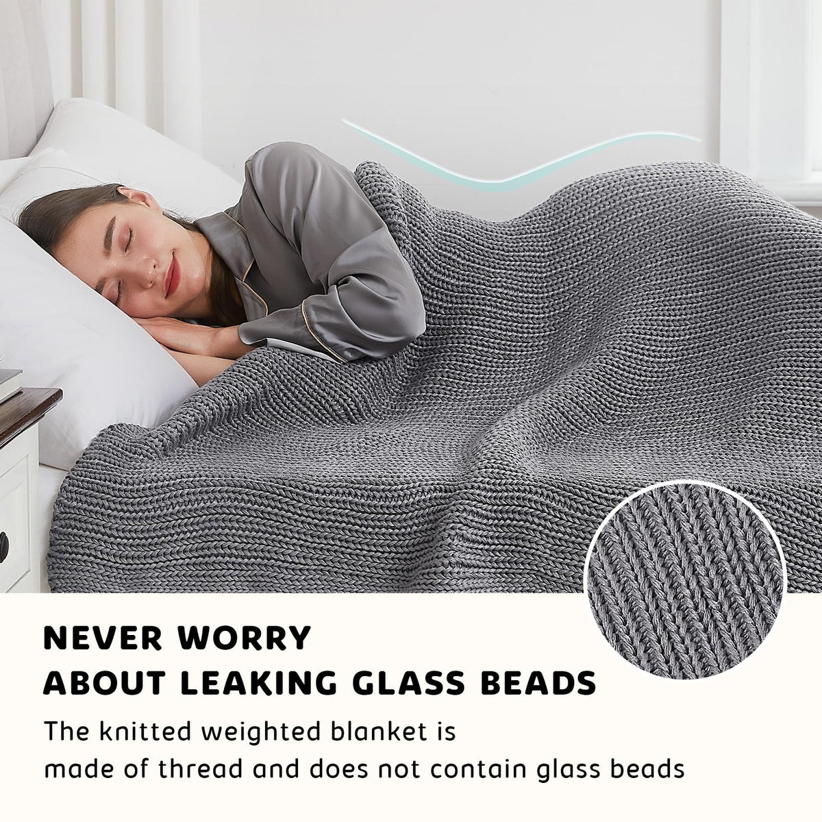 Knitted Weighted Blanket Cooling Chunky Heavy Throw | The Grounding Cocoon