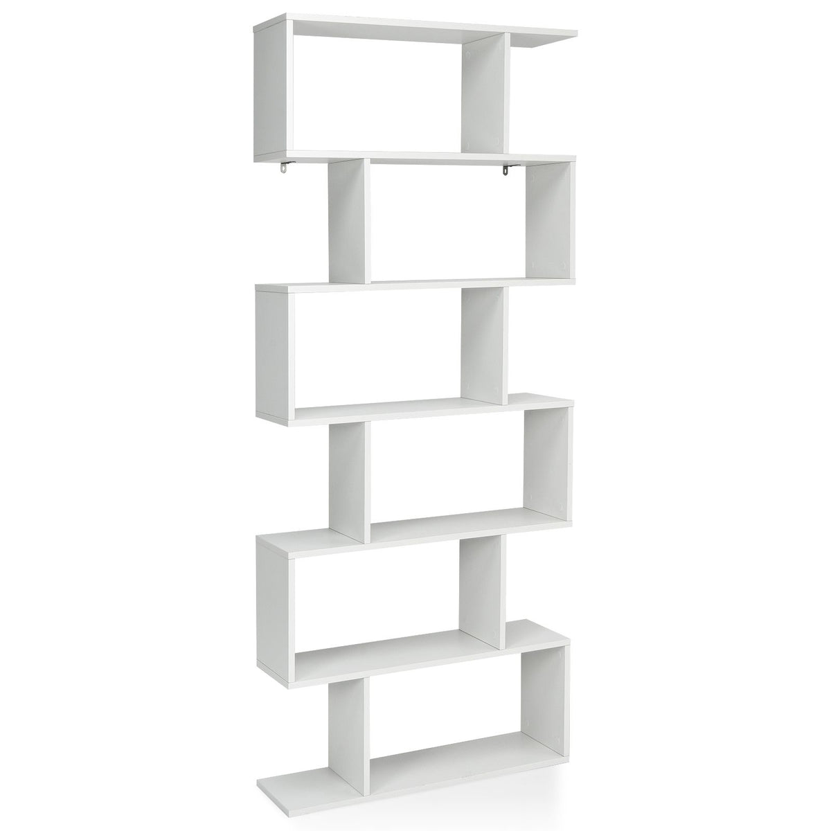 6-Tier S-Shaped Geometric Bookshelf | The Helix Column