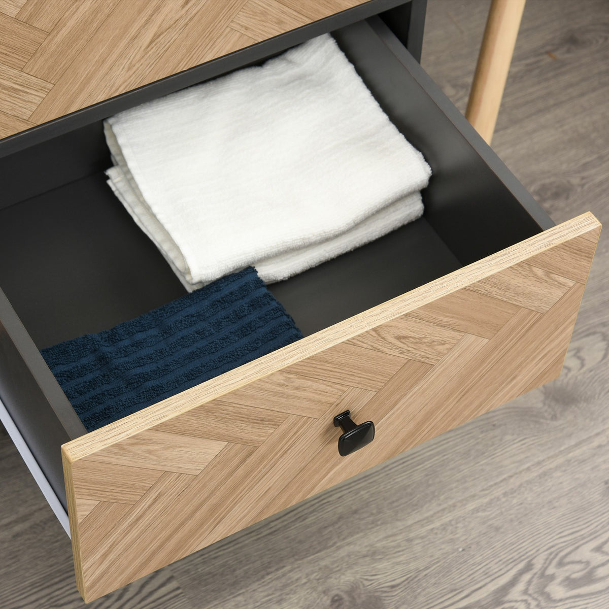 Modern Wardrobe Cabinet with Shelf, Hanging Rod and 2 Drawers | The Nordic Armoire