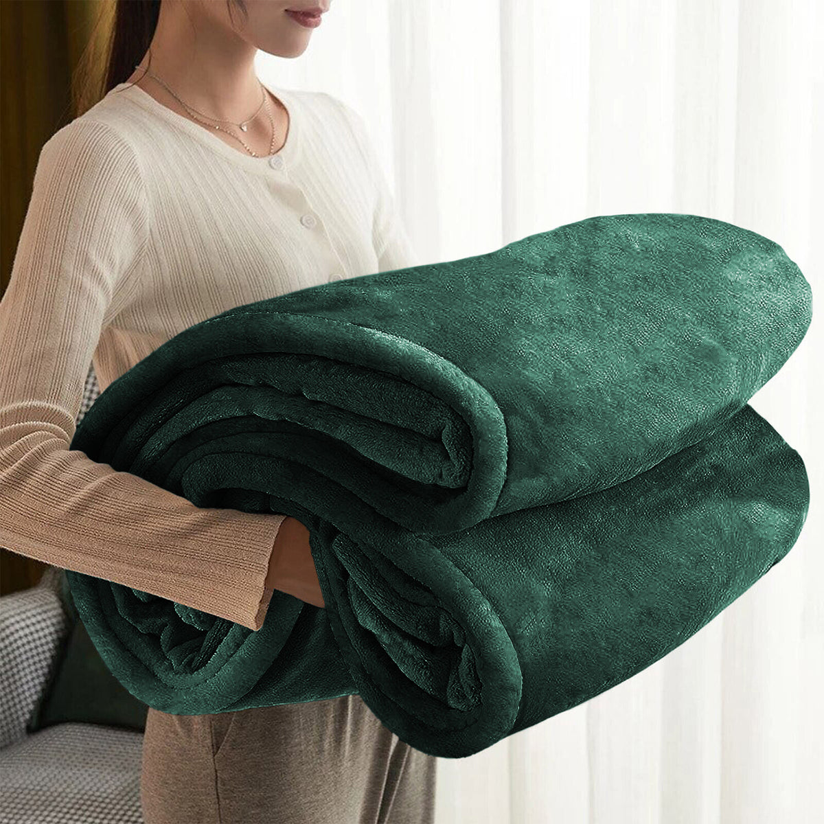 Large Faux Fur Fleece Throw Double & King | The Velvet Cloud