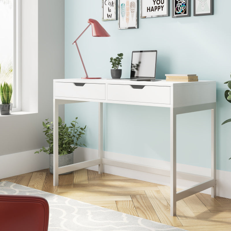 Brown Industrial 2-Drawer Work & Dressing Table | The Nomad Hub