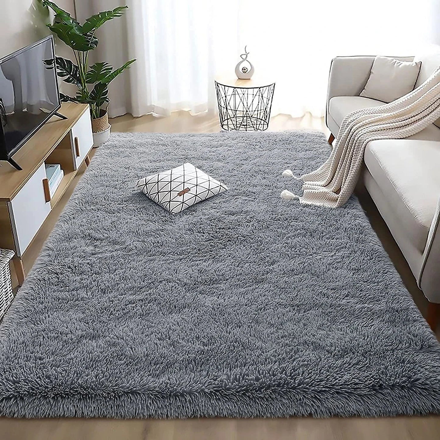 Plush Shaggy Anti-Slip Area Rug | The Grounding Cloud