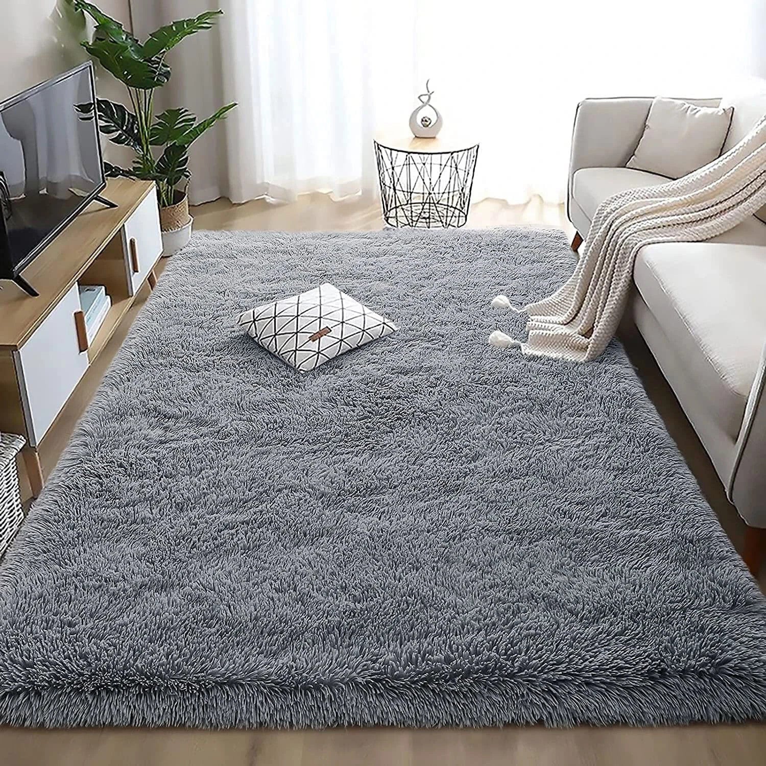 Plush Shaggy Anti-Slip Area Rug | The Grounding Cloud