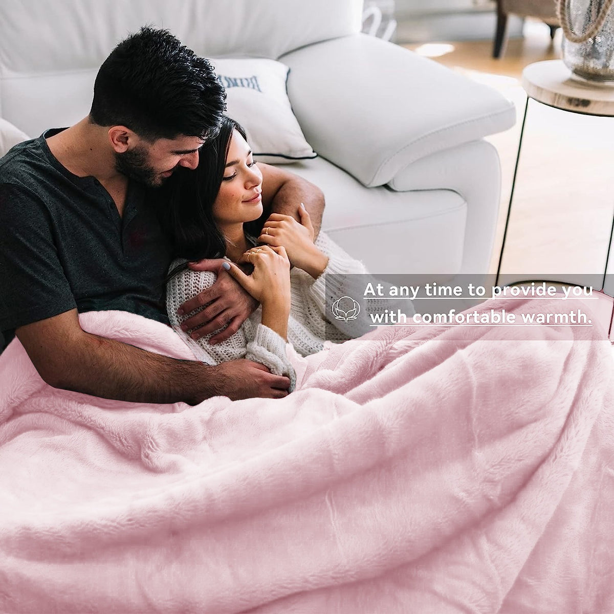 Reversible Faux Mink Fleece Throw Blanket | The Velvet Cloud