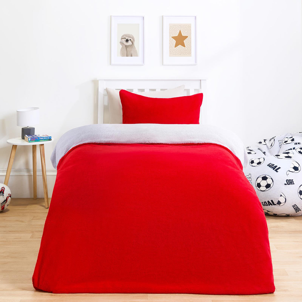 Reversible Teddy Fleece Duvet Cover with Pillowcase Bedding Set | The Bed Burrito 