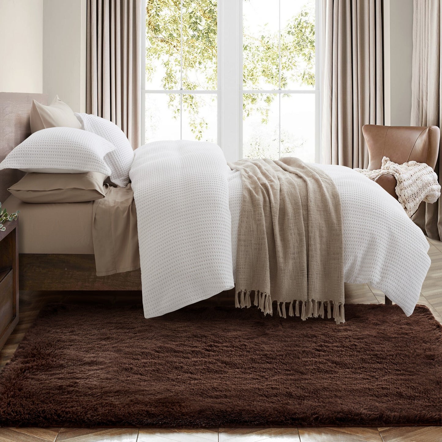 Plush Shaggy Anti-Slip Area Rug | The Grounding Cloud