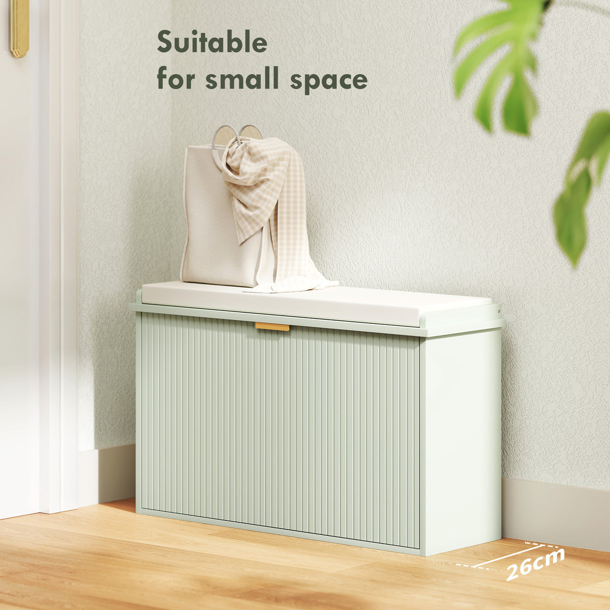 Entryway Shoe Storage Padded Seat Bench with Flip-Drawer | The Entryway Anchor