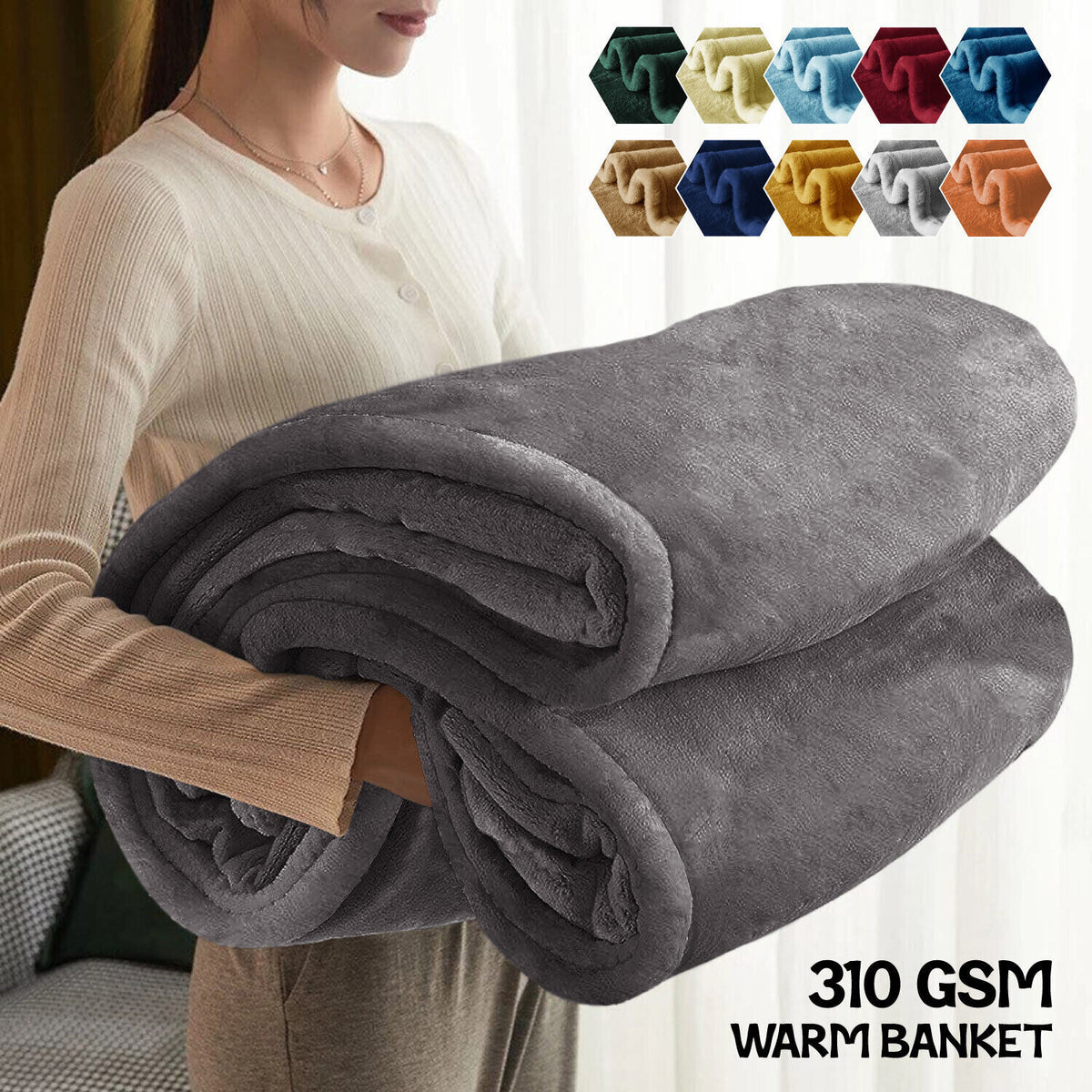 Large Faux Fur Fleece Throw Double & King | The Velvet Cloud