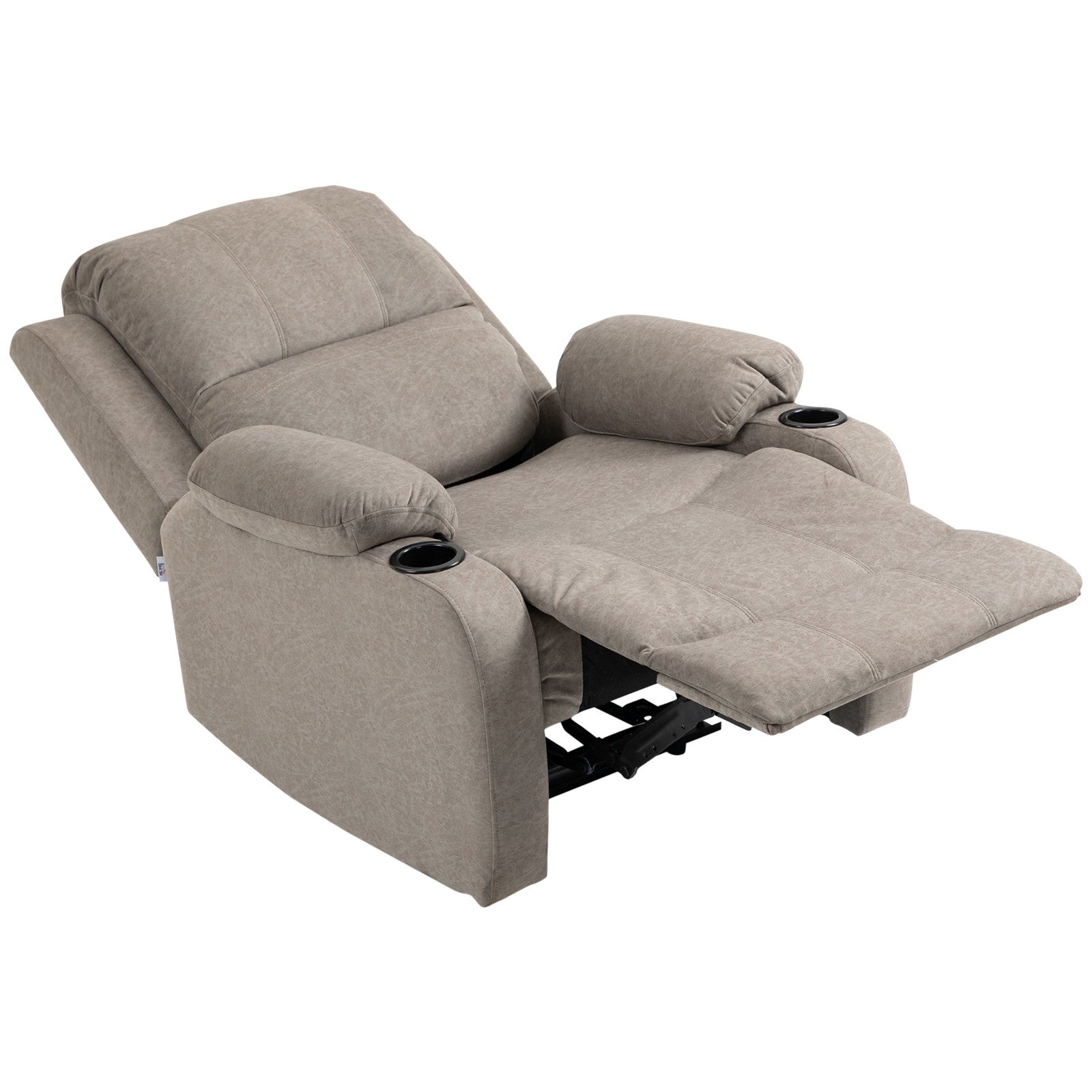 Manual Recliner Armchair with Dual Cup Holders | The HOMCOM Haven Lounger