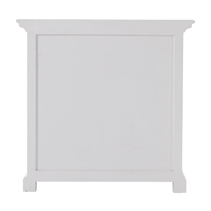 Nova Solo End & Bedside Drawer Unit White Mahogany