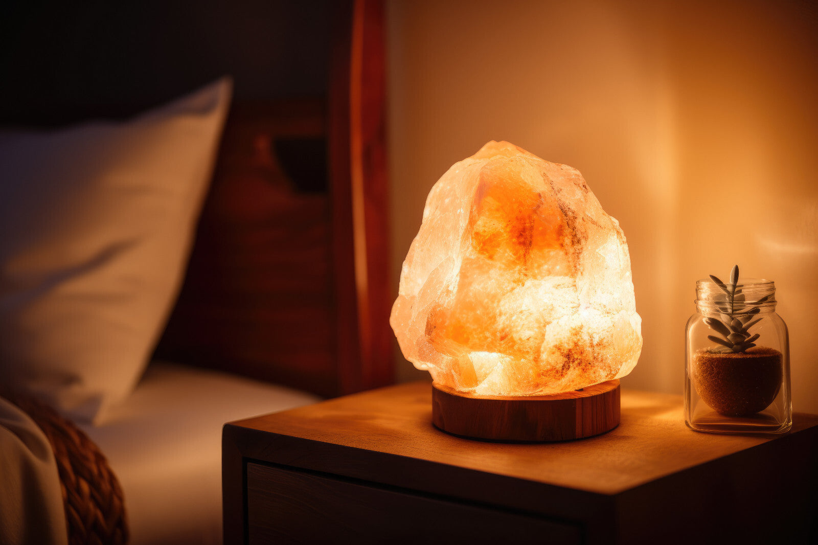Natural Himalayan Crystal Rock Salt Lamp (1-2kg) | The Amber Hearth
