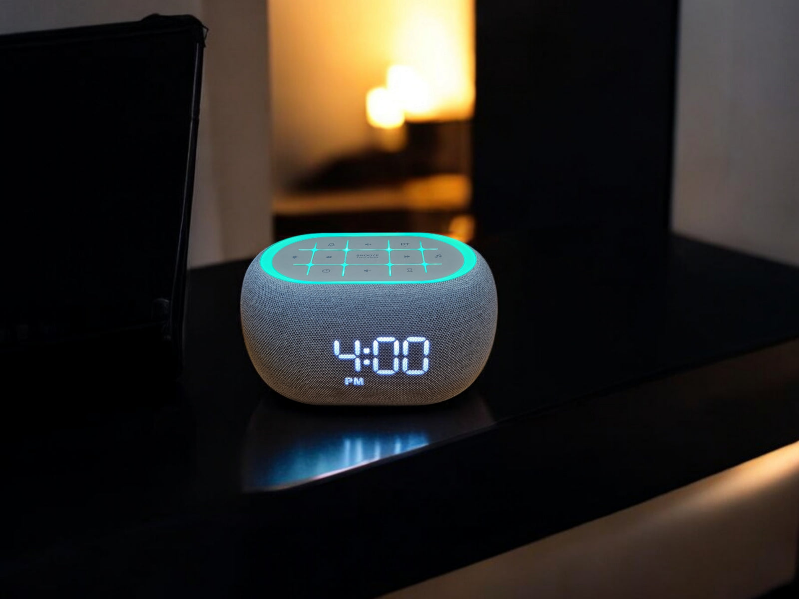 White Noise Bedside Alarm Clock Night Light Bluetooth Speaker | The Rhythm Glow