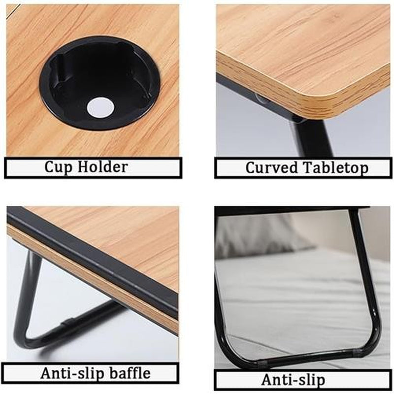 Foldable Laptop Bed Tray with Cup Holder | The Nomad Perch