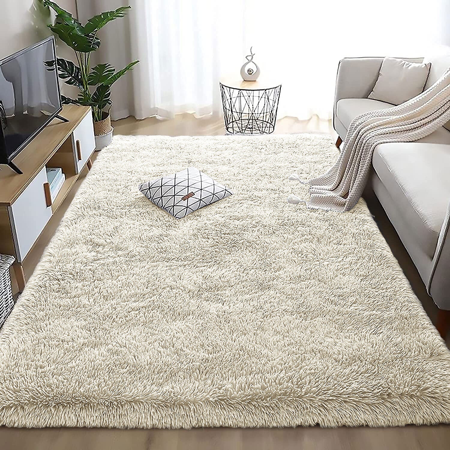 Plush Shaggy Anti-Slip Area Rug | The Grounding Cloud