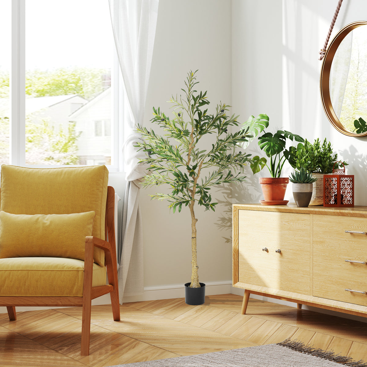 Decorative Silk Olive Tree 180cm Artificial Plant | The Veranda Tall