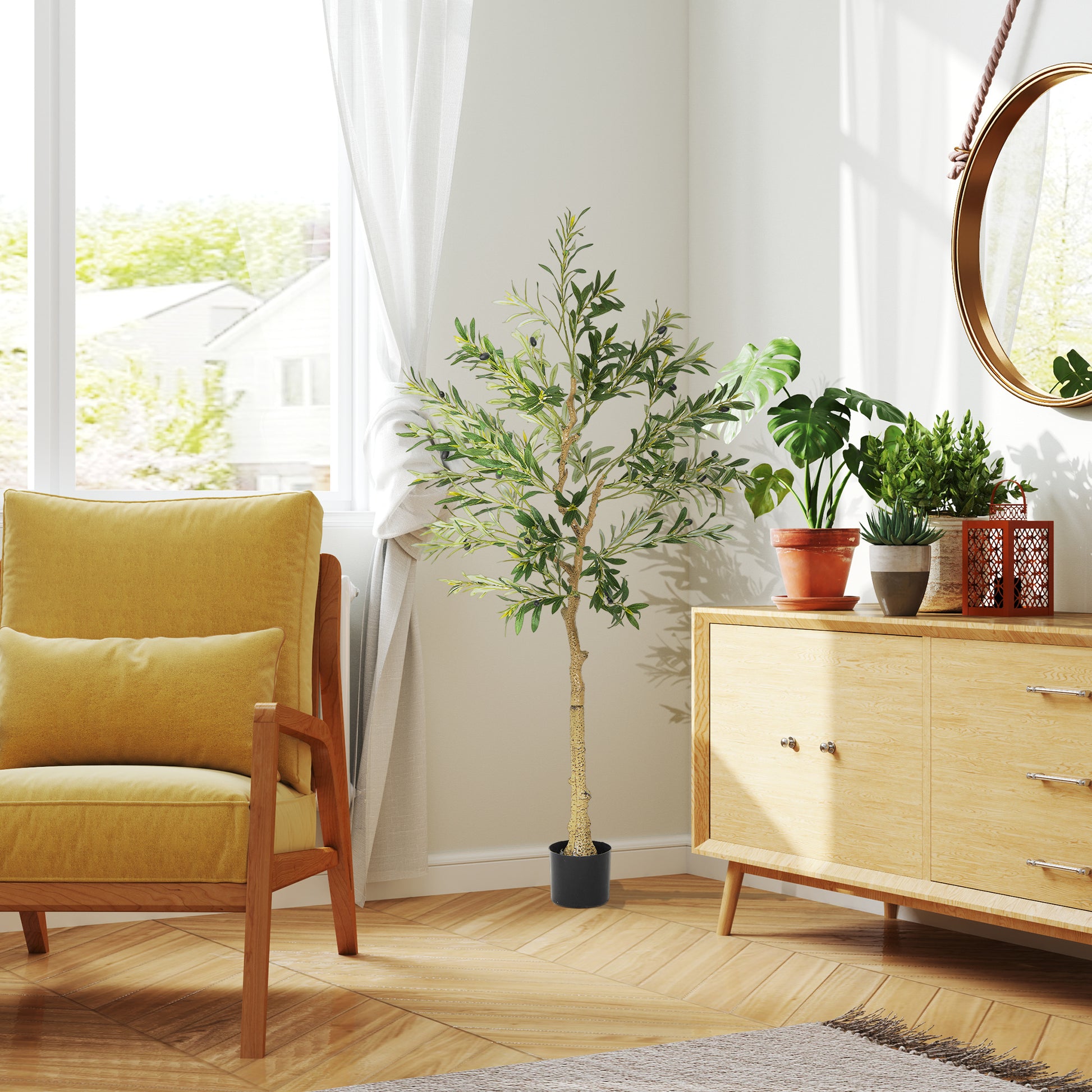 Decorative Silk Olive Tree 180cm Artificial Plant | The Veranda Tall