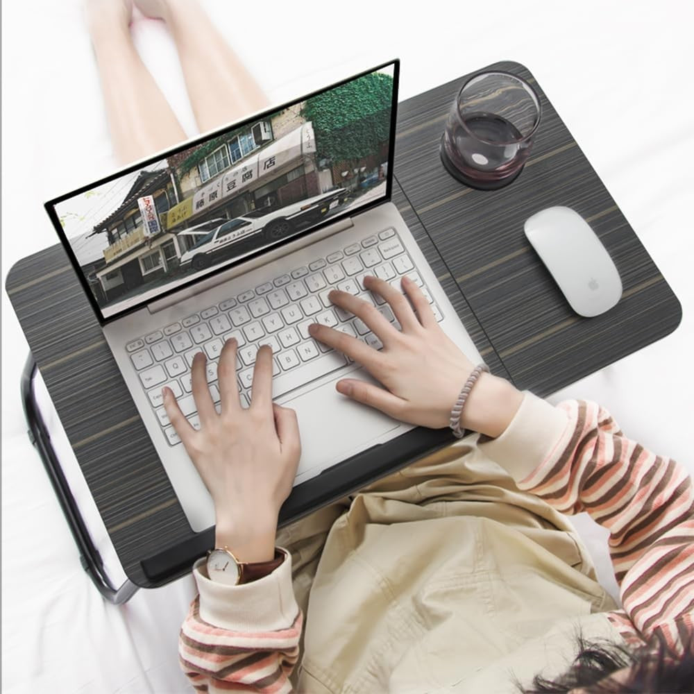 Foldable Laptop Bed Tray with Cup Holder | The Nomad Perch