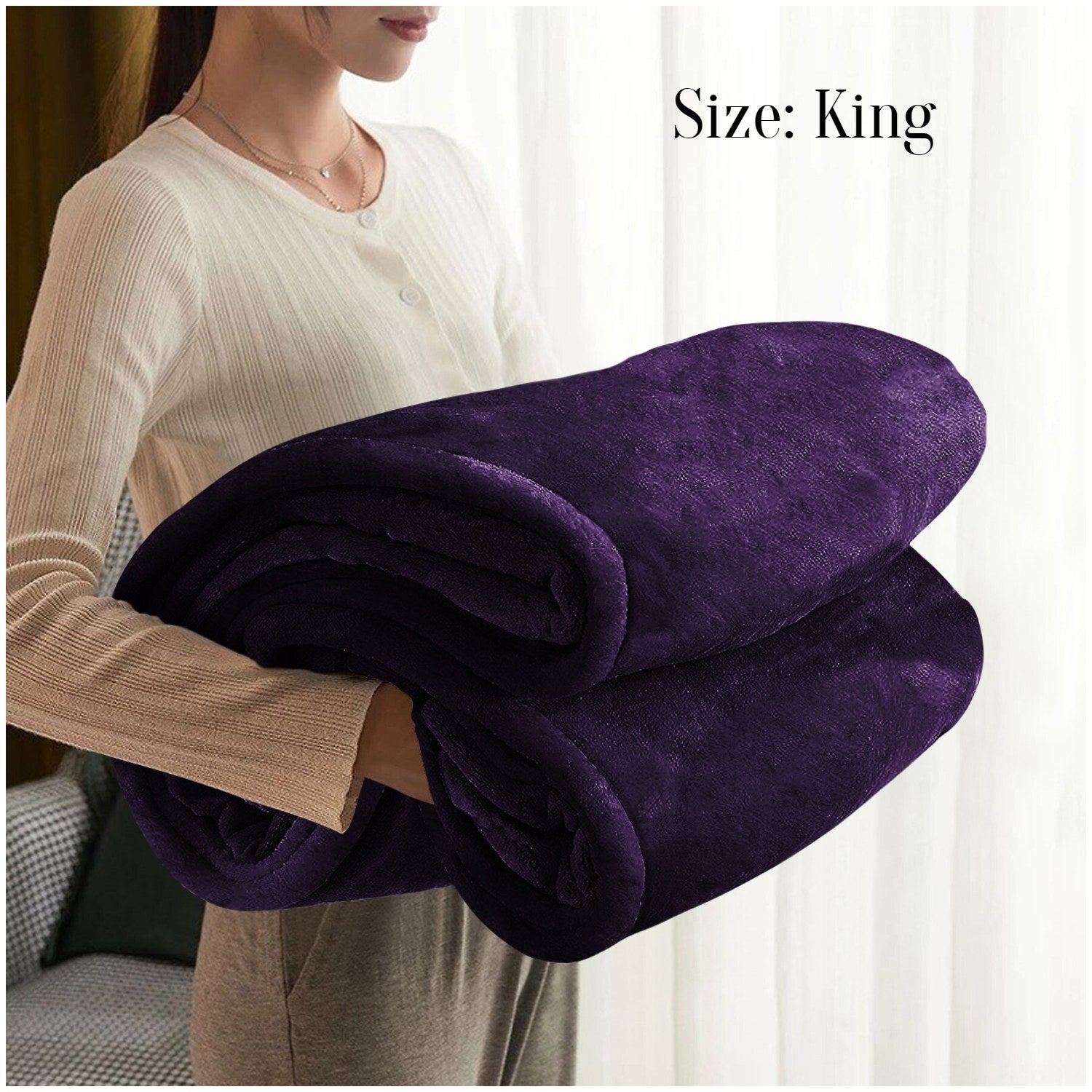 Large Faux Fur Fleece Throw Double & King | The Velvet Cloud