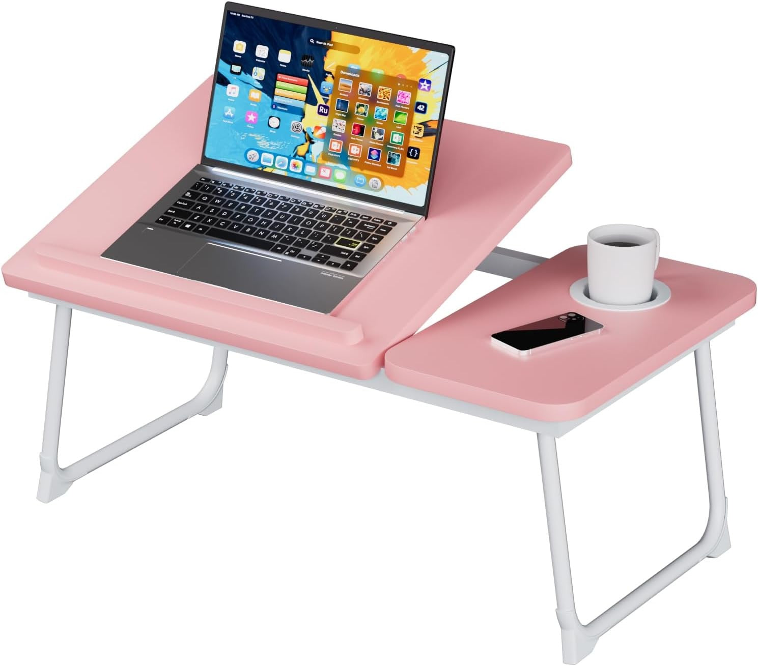 Foldable Laptop Bed Tray with Cup Holder | The Nomad Perch