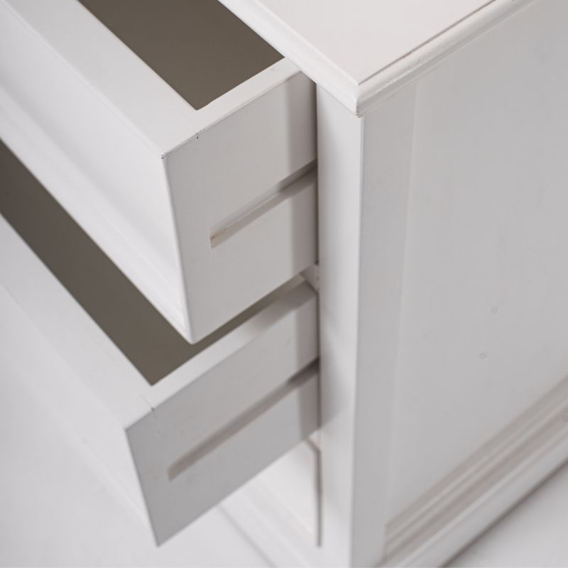 Nova Solo End & Bedside Drawer Unit White Mahogany