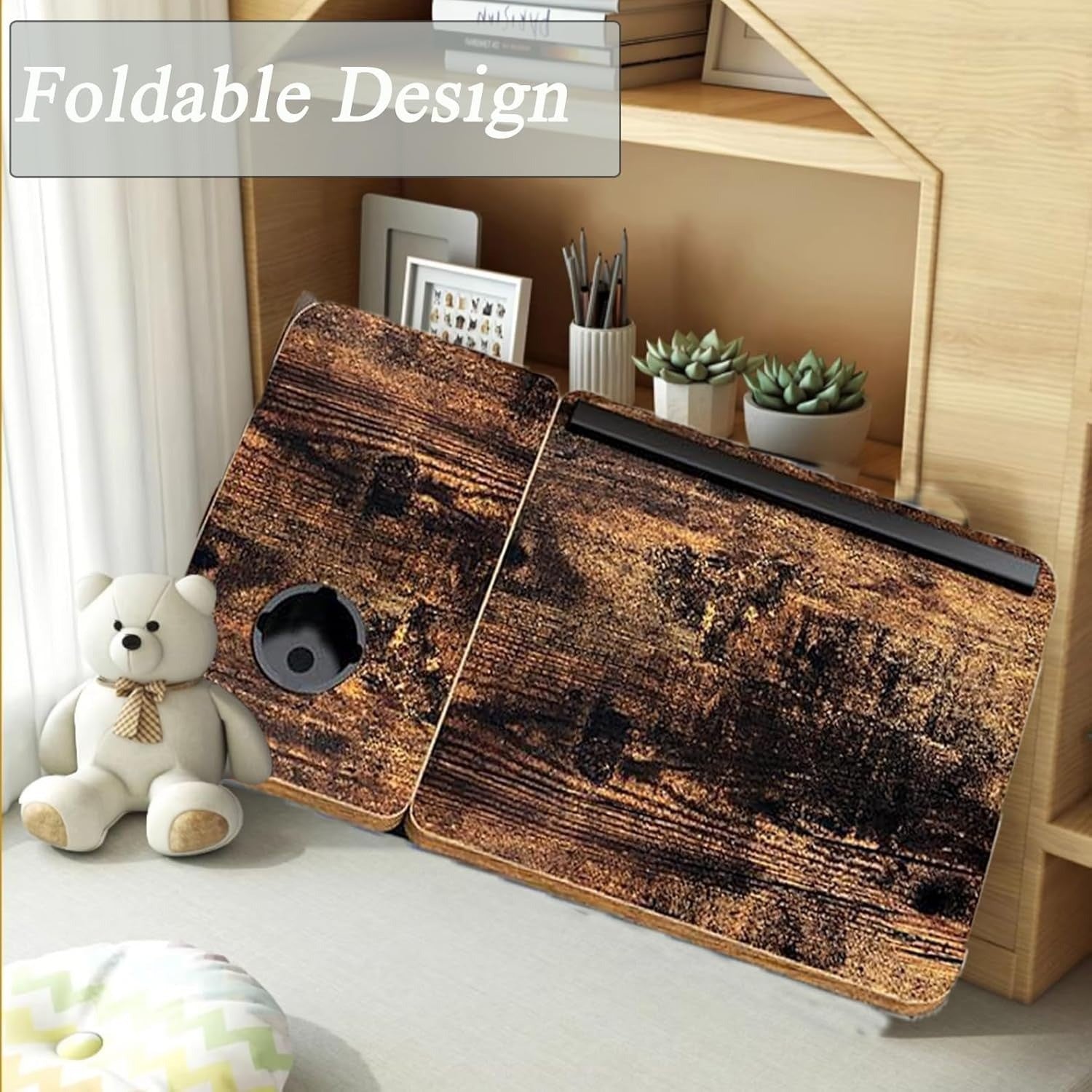 Foldable Laptop Bed Tray with Cup Holder | The Nomad Perch