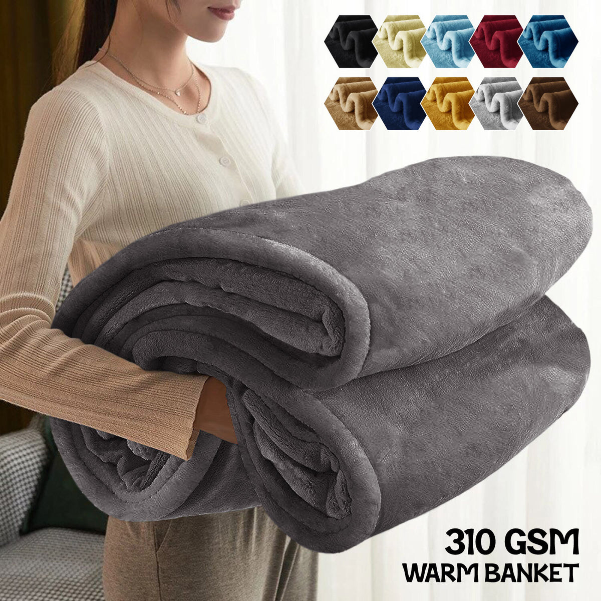 Large Faux Fur Fleece Throw Double & King | The Velvet Cloud