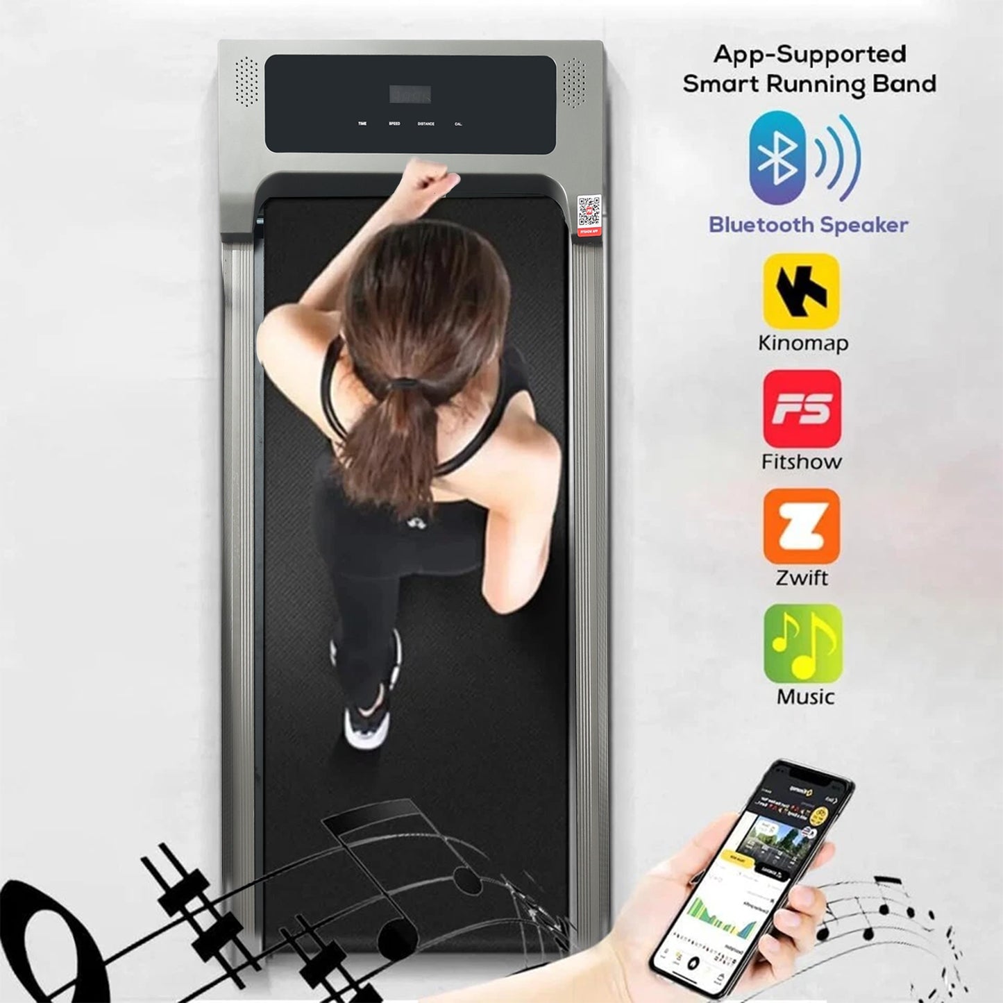 Under-Desk Walking Pad Treadmill with Incline | The Stride Deskpad