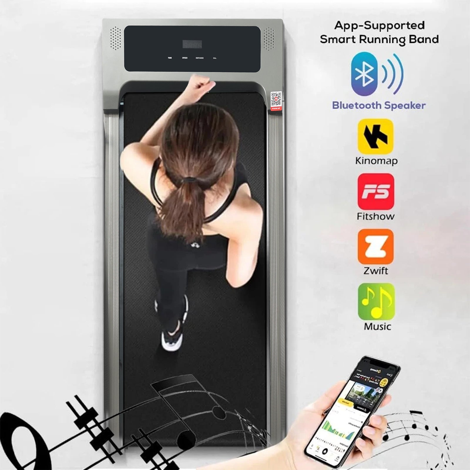 Under-Desk Walking Pad Treadmill with Incline | The Stride Deskpad