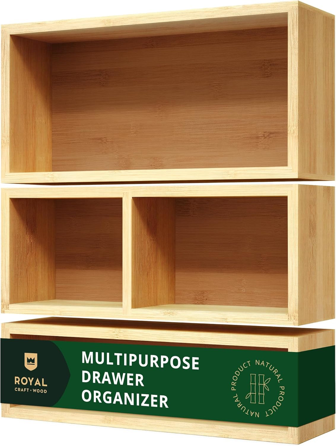 3-Piece Bamboo Drawer Set & Luxury Tea Chest | The Organised Bamboo Grove