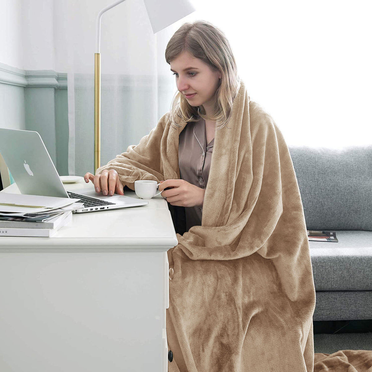 Large Faux Fur Fleece Throw Double & King | The Velvet Cloud