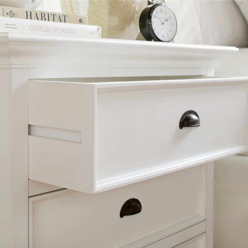 Nova Solo End & Bedside Drawer Unit White Mahogany